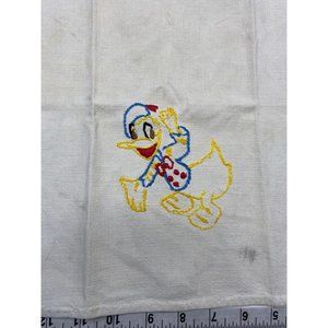 Vintage Disney Donald Duck Enbroidered Kitchen Dish Tea Towel